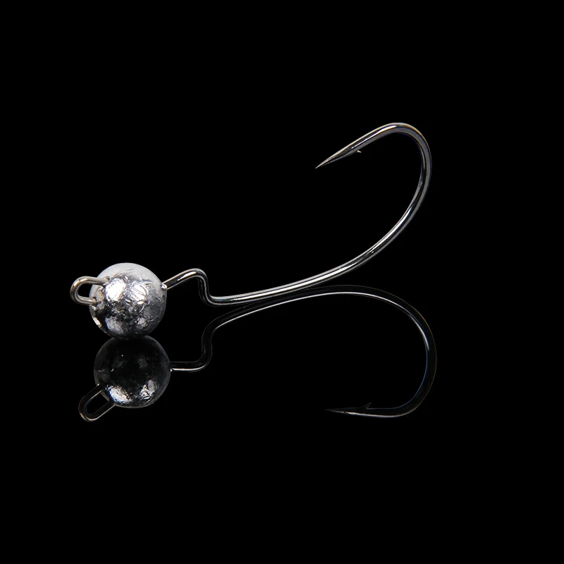 TSURINOYA рукоятки привести острые Крючки 3.5g/5g/7g Jig Head крючки искусственные черви для