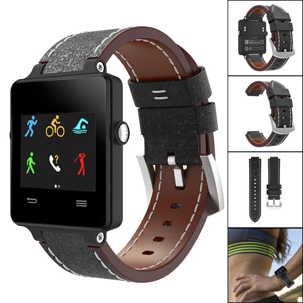 Кожаный ремешок для смарт-часов Garmin Vivoactive Acetate | Наручные часы