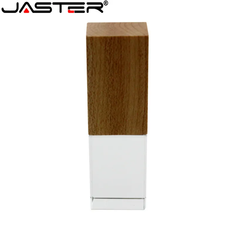 Флэш-накопитель JASTER с кристаллами деревянный USB 2 0 (бесплатный логотип на заказ)