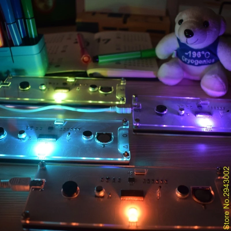 2020 Новый DIY большой экран 6 значный двухцветный светодиодный комплект часов с