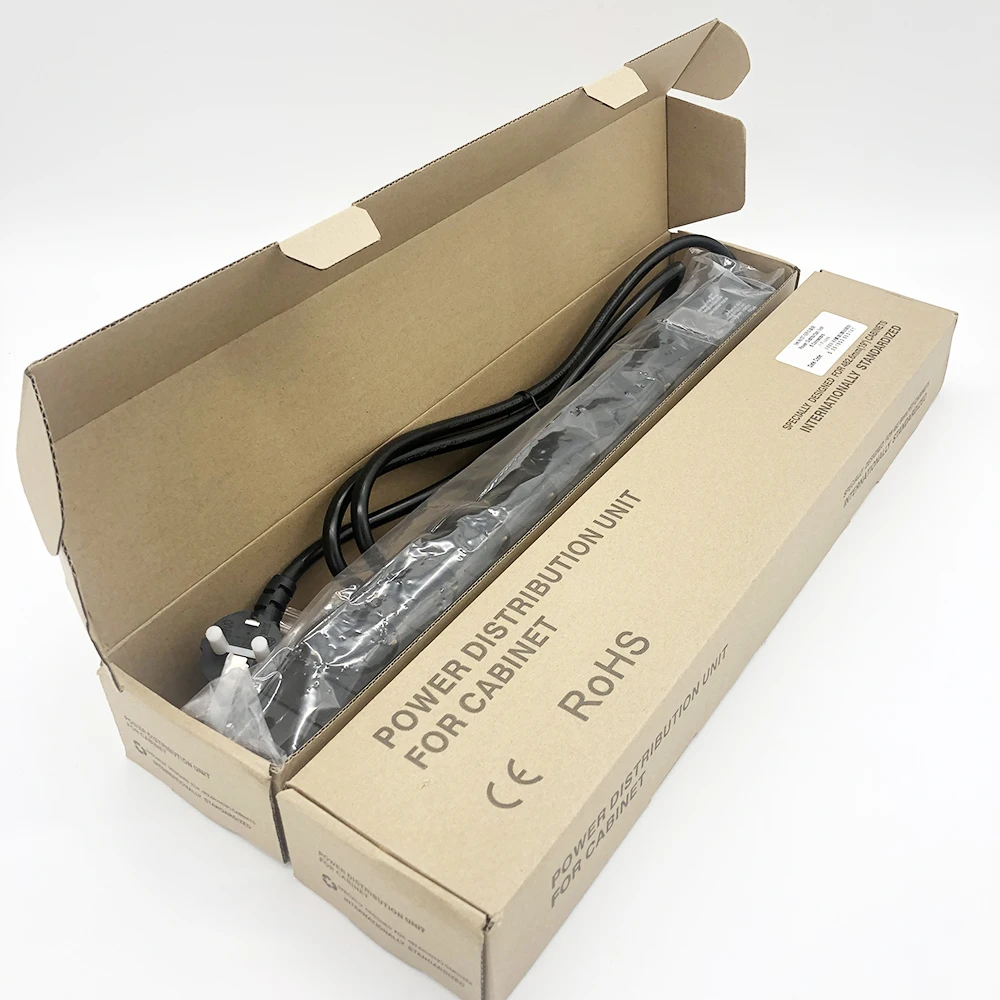 Блок питания PDU 1U/1.5U 19 дюймов 7/8 AC ЕС розетки с выключателем питания/Защита от перегрузки/индикатор светильник/AC Дисплей удлинитель