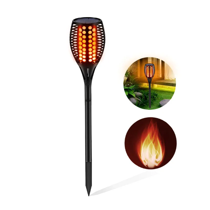 

2 Pcs Outdoors Flame Lamp Decoration IP65 Waterproof Garden Landscape Path 96 LED Lighting Torch Garden Pathway Lawn Decoration