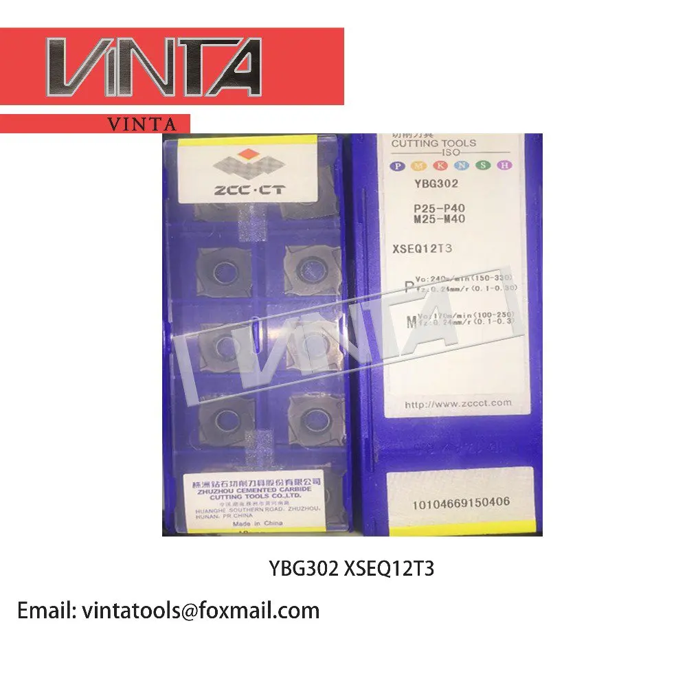 Freeshipping10 шт./коробка YBG302 XSEQ1202 XSEQ1203 XSEQ12T3 XSEQ1204 XSEQ12T4 карбидные фрезерные вставки с