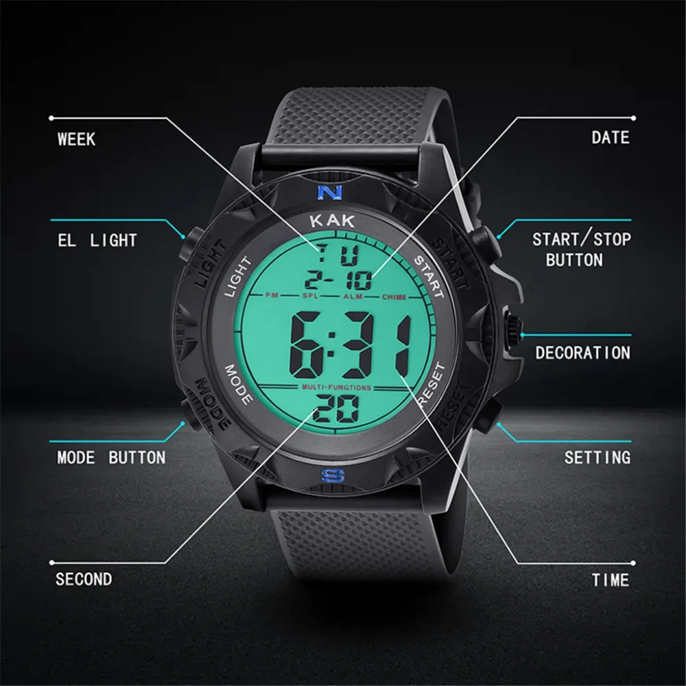 Модные мужские водонепроницаемые электронные модели серии 30 м