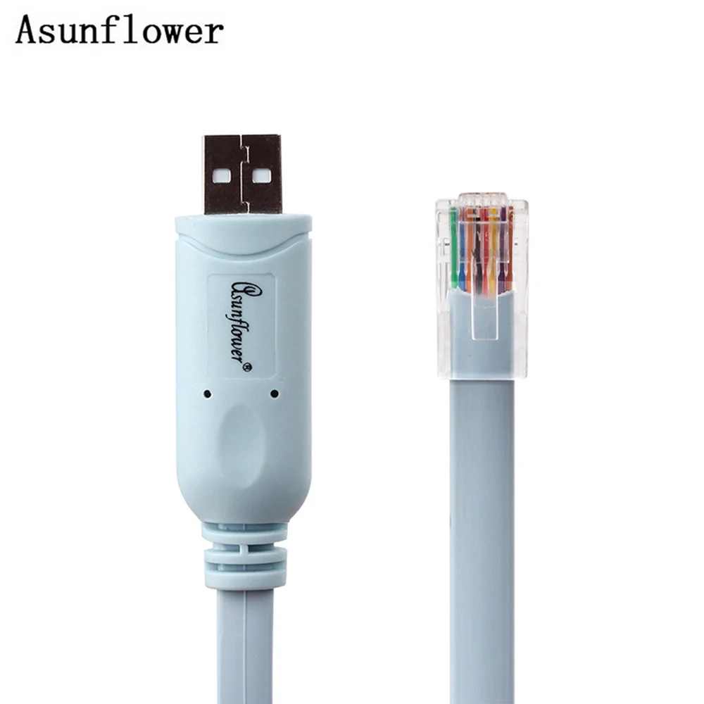 USB Удлинительный кабель asunflour RJ45 консоль FTDI FT232R чип RS232 1 8 м переключатель уровня