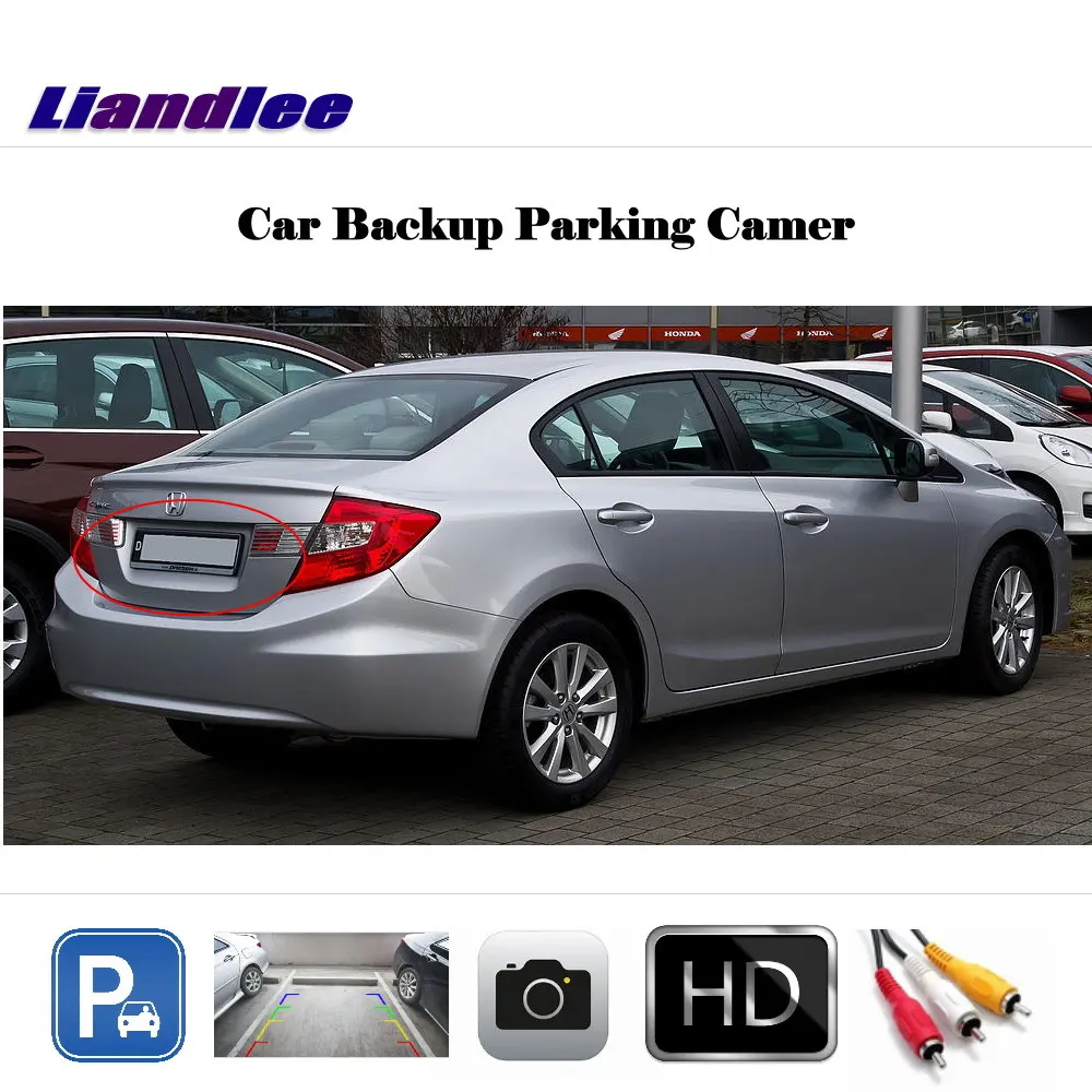 Liandlee Авто обратная парковочная камера для Honda Civic 2012-2015 заднего вида работы с