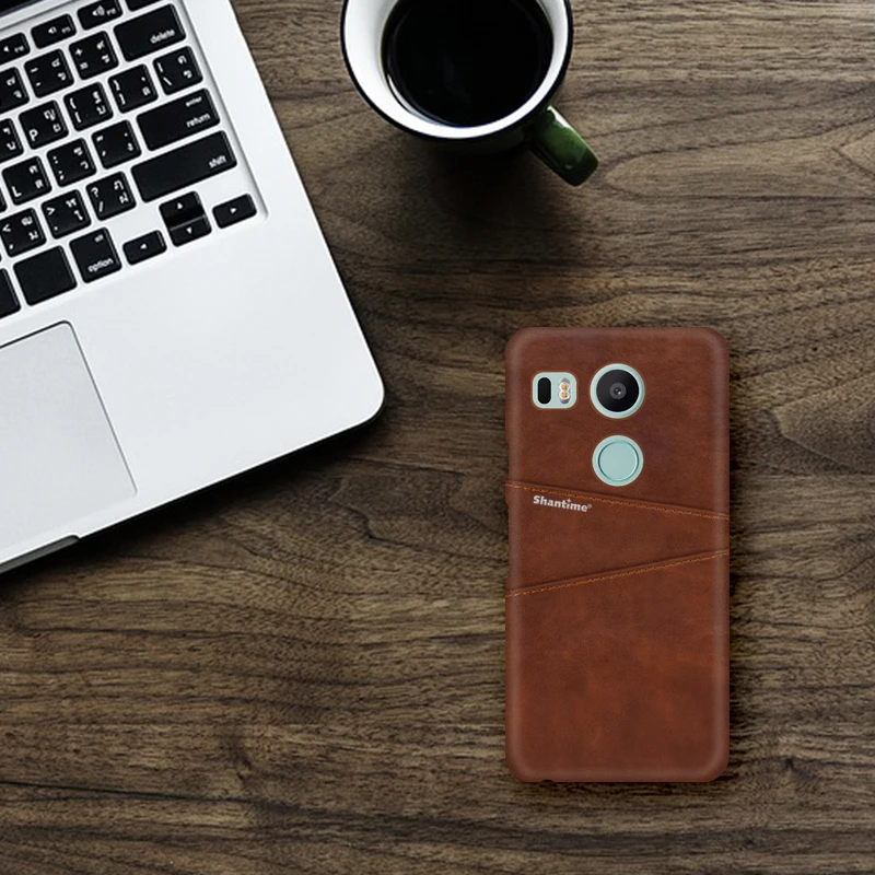 Роскошный винтажный кожаный чехол для LG Nexus 5x телефона слот карт PU
