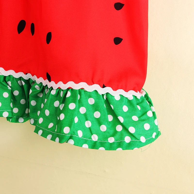 Rorychen Newest Red&ampGreen Toddler Infant Kids Baby Girls Summer Polka Dots Watermelon Dress Princess Party Wedding Tutu Dresses | Детская