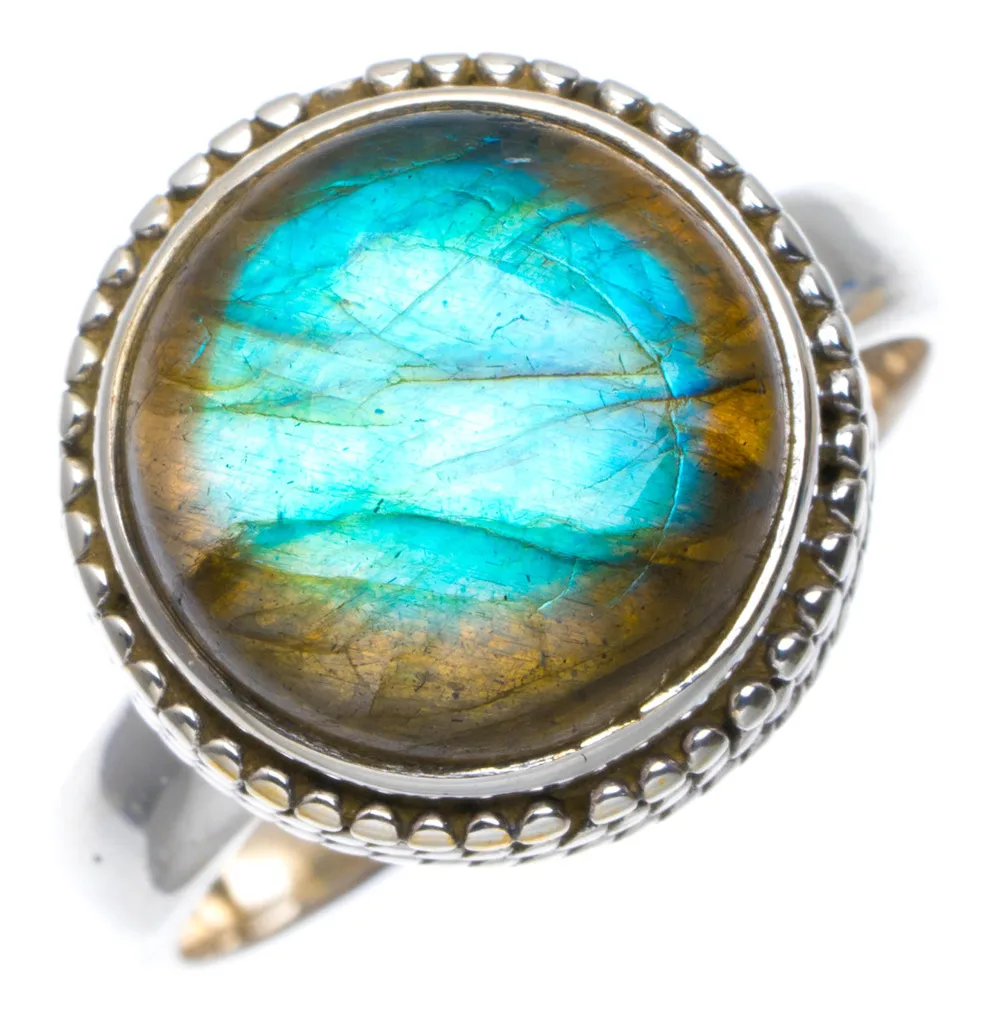 Натуральный синий огонь Лабрадорит ручной работы уникальный 925 пробы Серебряное