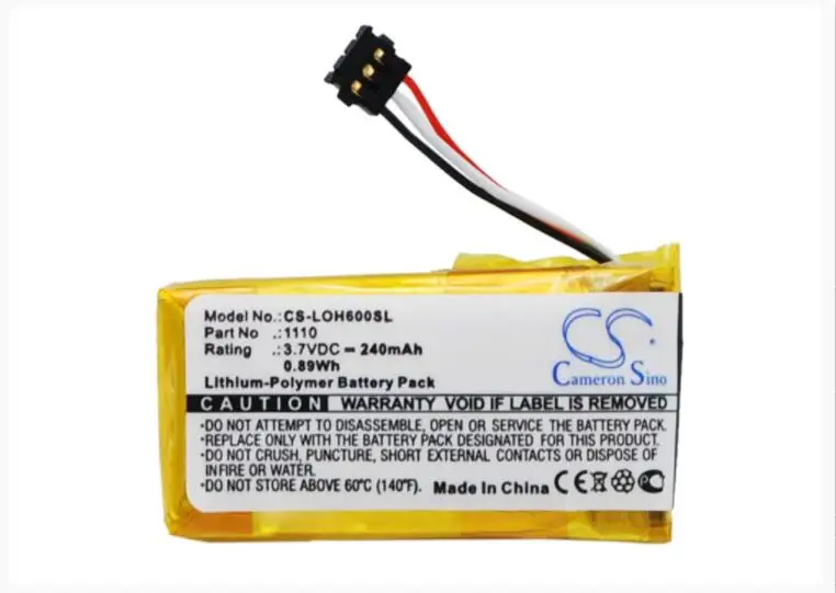 

Cameron Sino 240mAh battery for LOGITECH H600 1110 Wireless Headset Battery