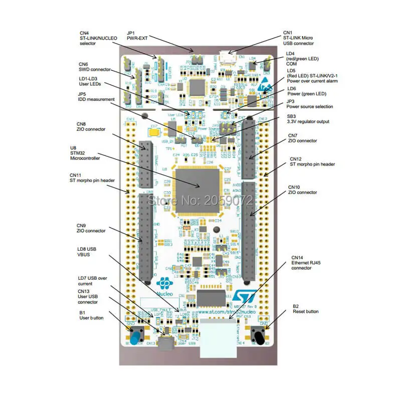 Официальная демонстрационная плата ST для Arduino с процессором STM32 и MTK mtk32-m |