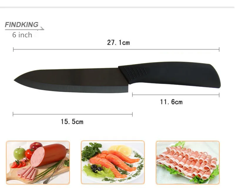 Findking 4 &quot6&quot 6 5 &quotдюймов + Овощечистка акриловый держатель с черным лезвием нож