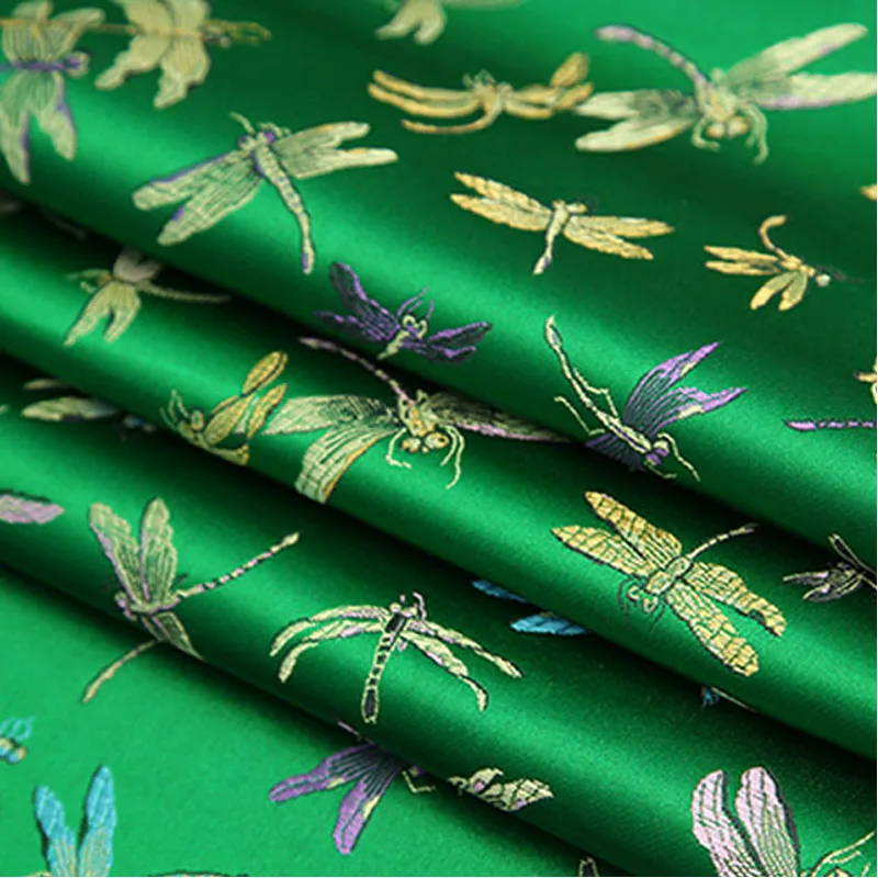 

Man-made Silk Dragonfly Pattern Woven Brocade Fabric for Clothes and Furniture Upholstery Cloth width 0.9m*length 1m A43