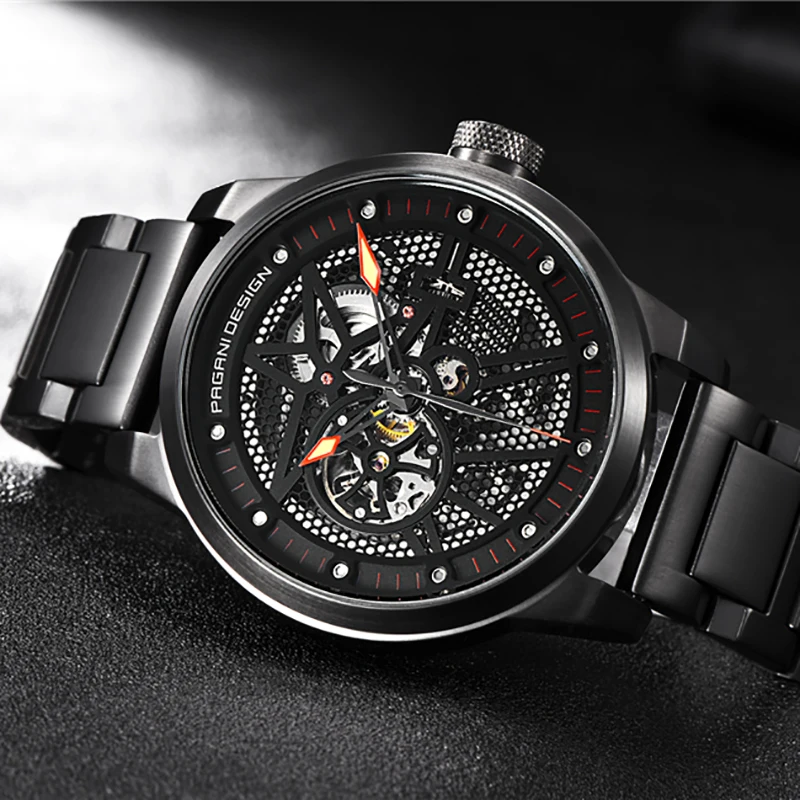 Часы PAGANI мужские полностью стальные механические спортивные|homme designer|homme montrehommes