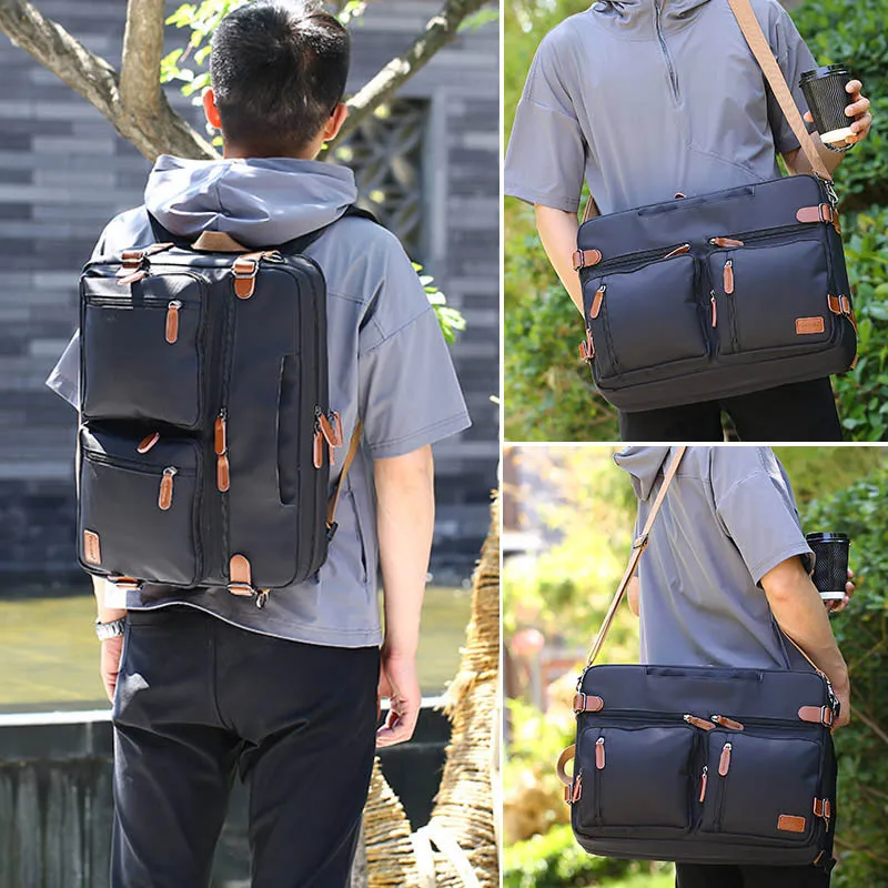 17 inch convertible briefcase men business handbag messenger bag casual laptop multifunctional travel bags for male big xa161zc free global shipping
