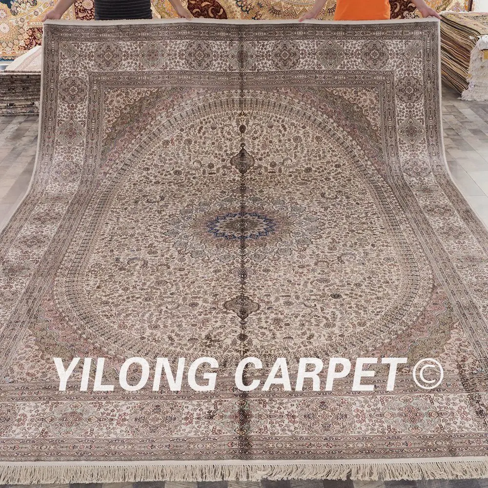 Goede Yilong 9'x12 'Handgeknoopte Perzische Traditionele Rug Woonkamer Turkse Zijde Tapijten (LH166A9x12)