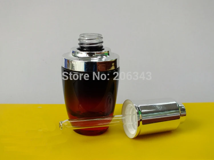 20 мл фиолетовый/красный/бутылка из золотого стекла с серебряной капельницей для