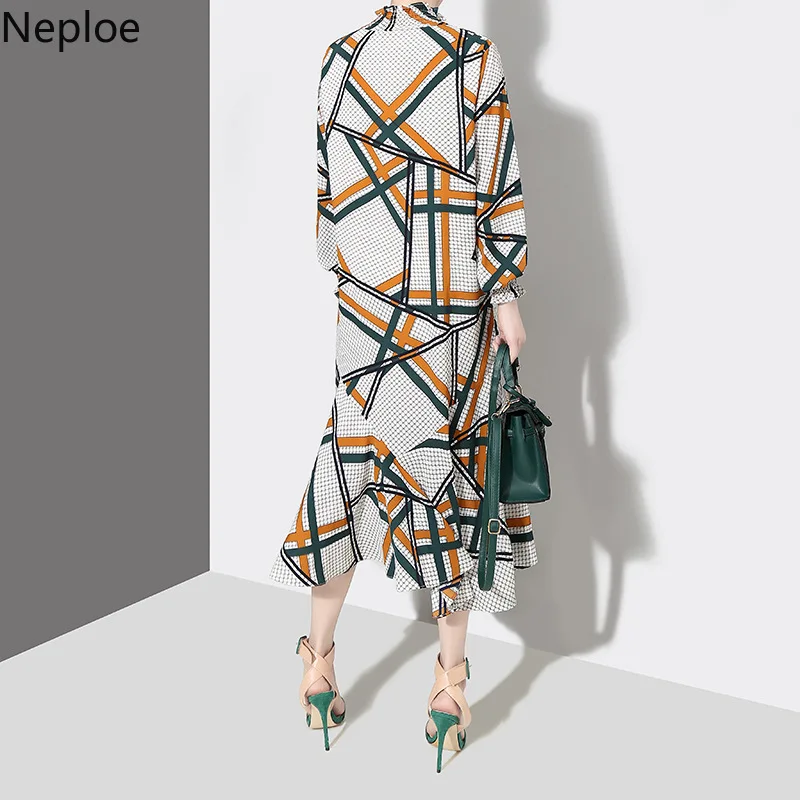 Neploe/весна-лето Новинка элегантное платье Mujer Vestidos асимметричное в полоску с