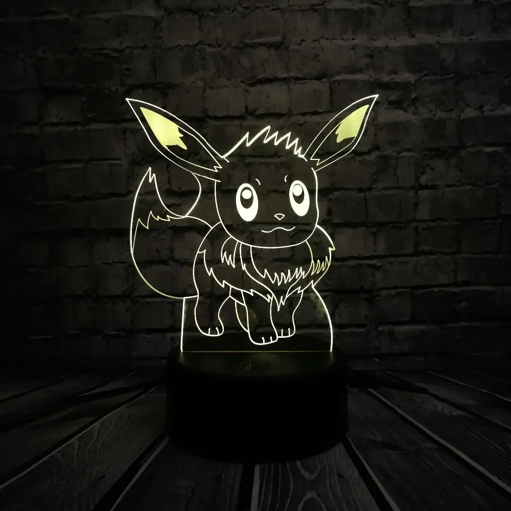 Горячая Распродажа японских мультфильмов 3D USB Светодиодная лампа игры Pokemon Go