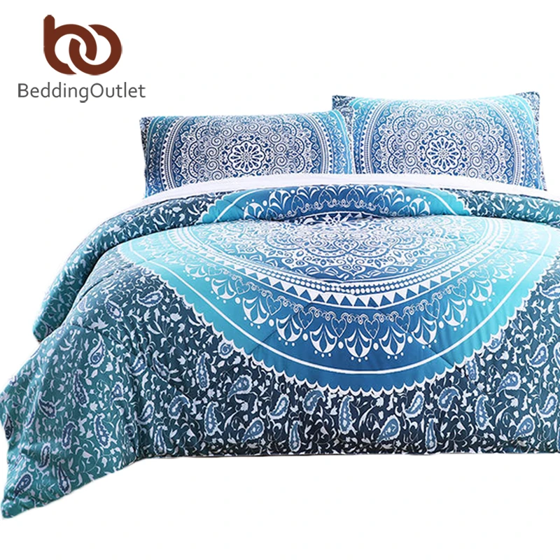 

Комплект постельного белья BeddingOutlet из 3 предметов, с кристаллами, с наволочкой, в сумке, с богемным принтом, постельное белье большого размера