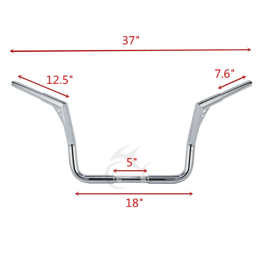 МОТОЦИКЛ хром 1" Ape вешалка руль 1-1/4" для Harley-Davidson Touring Electra Glide FLHT FLHTC 82-17