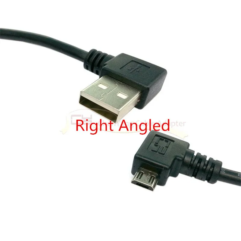 Левый правый угловой 90 градусов Micro USB штекер к левый Зарядка данных 0 2 м короткие