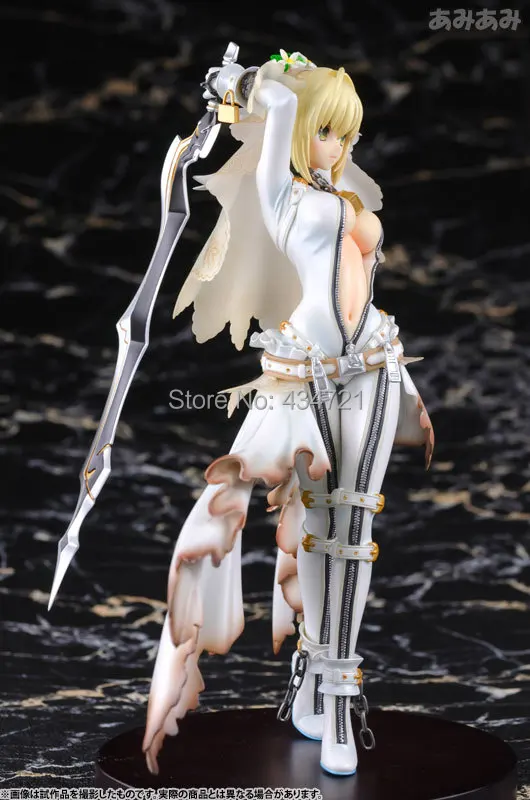 Горячая Аниме игра Fate Extra CCC Saber Altria Pendragon свадебное платье сексуальное 9 &quotПВХ