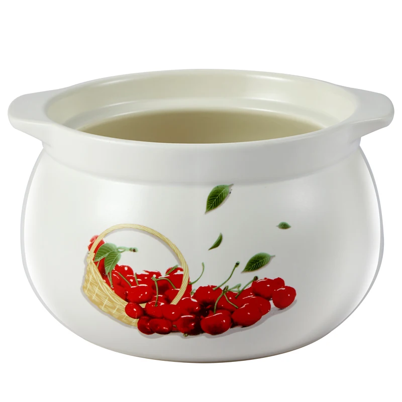 Earthen кастрюля с высокой температурой тушеная для супа Керамическая маленькая