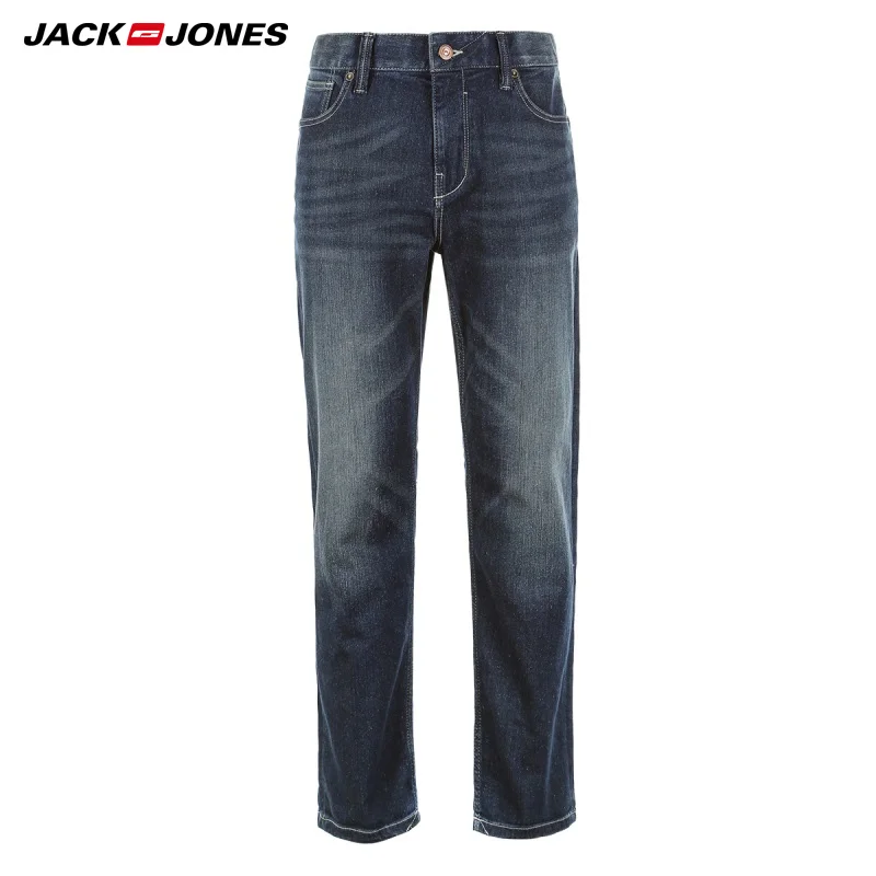 Jack Jones Бренд 2018 Новинка Мужские Джинсы с Хлопка 91% Ткань Тянётся Вид застежки