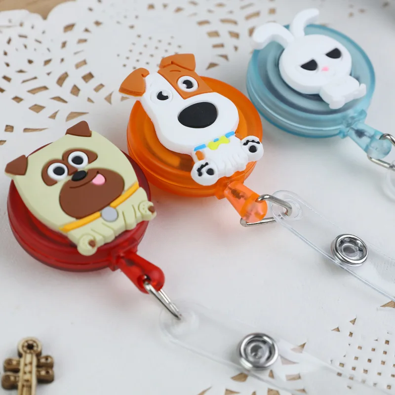 10pcs/set Stationery Card Holder Telescopic Badge Reel Clip Character Design ID With Belt Office | Канцтовары для офиса и дома