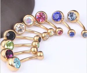 Wholesale Lot50pcs Body Jewelry -Gold Plated Navel Belly Rings Button Barbells 1.6x10mmx5/8mm Body Belly Button Bar Wholesale Lot50pcs Body Jewelry -Gold Plated Navel Belly Rings Button Barbells 1.6x10mmx5/8mm Body Belly Button Bar