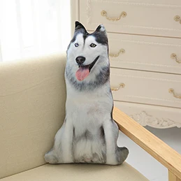 S Husky Сидящая собака форма плюшевая подушка Реалистичная овчарка Хаски гончая Шарпей пятнистая собака мягкая детская взрослая коллекция подушка - Цвет: S Husky