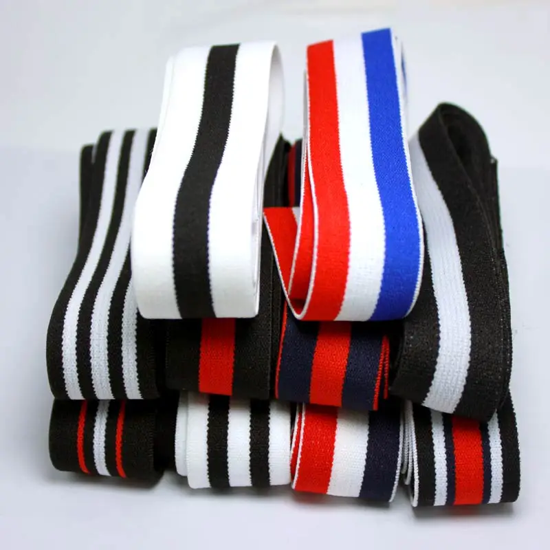 

popular 2.5CM high quality durable pants skirt beltlot Colorful Hot Stamping Elastic Bands DIY Webbing Apparel Accessories
