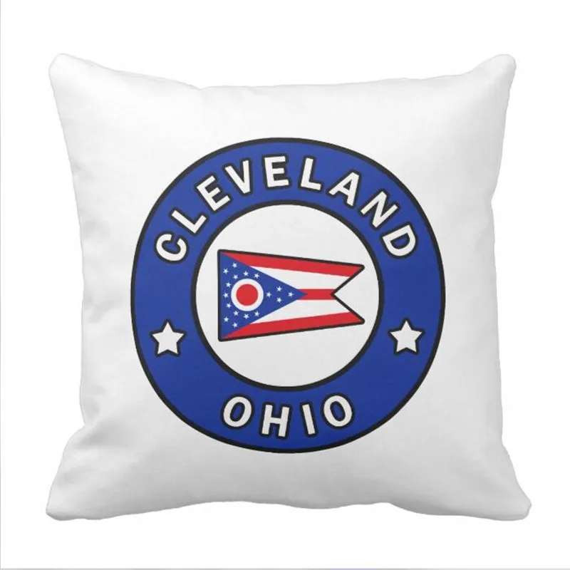 Чехол накладка с подушкой Кливленда Огайо|pillow case|throw pillow casescase |
