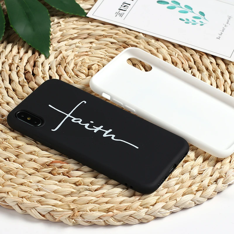Jesus Faith Christian Religion Cross Soft Silicone Frosted Matte Case Cover For iPhone 11 Pro 6 6S 12 8 8Plus X 7 7Plus XS Max | Мобильные