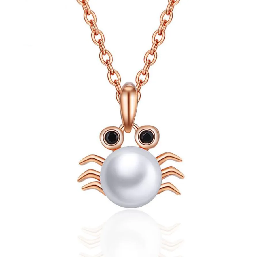 Natural Freshwater Pearl Pendant Necklace Cute Animal Crab | Украшения и аксессуары