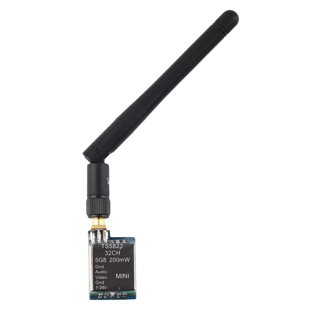 TS5823 Mini FPV Tx только 7 3g 5 8 ГГц 48Ch 200 мВт AV модуль передатчика (TX) TS5823/ RP SMA|fpv tx|transmitter