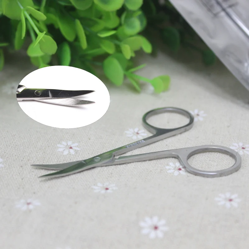 

50Pcs Professional Makeup Tools Eyebrow Curved Scissors Manicure Nail Clipper Cuticle Remover Nails Scissors Nail Art Equipment