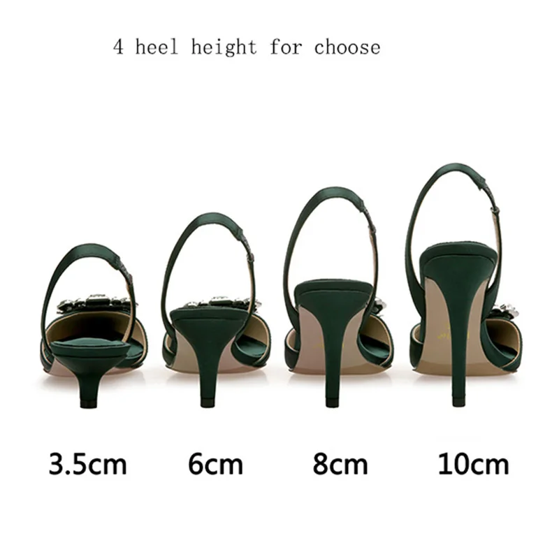 Customzed heel heigh Г. женские открытые босоножки модная пикантная женская обувь со стразами и пряжкой туфли на высоком каблуке с острым носком туфли-лодочки больших размеров 31-42 - Цвет: Customzed heel heigh