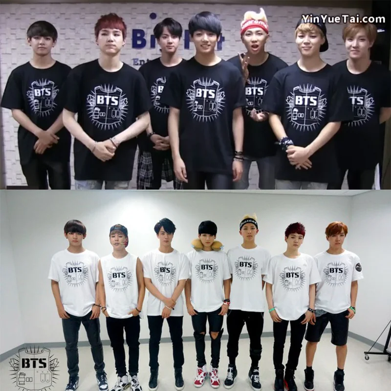 BTS Bangtan обувь для мальчиков рэп jin jimin hope V летняя футболка с короткими рукавами