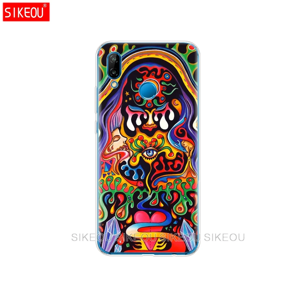 Силиконовый чехол для телефона Huawei P20 P7 P8 P9 P10 Lite Plus Pro 2017 P Smart Psychedelic Art | Мобильные