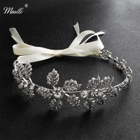 miallo classic silver color flower tiaras and crowns wedding hair accessories headpieces jewelry for women