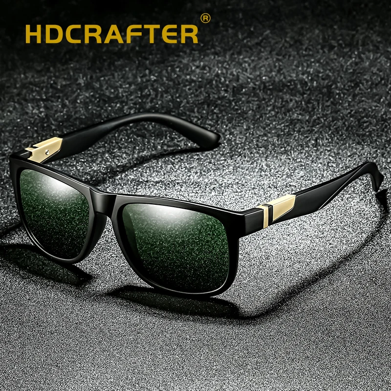 HDCRAFTER квадратные поляризованные солнцезащитные очки es для мужчин с зеркальным
