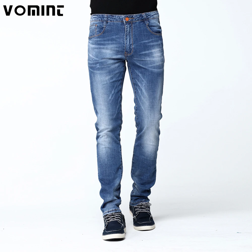 2019 новые летние мужские молодежные Джинсы Стрейчевые эластичные эмблема на