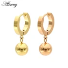 Alisouy модные новые женские ювелирные изделия Длинные серьги гипоаллергенные 316L из нержавеющей стали золотые цветные серьги-кольца для женщин