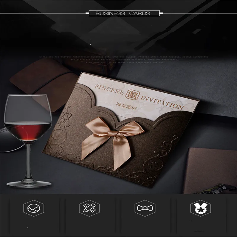 Полуоткрытые деловые приглашения континентальные свадебные однотонный галстук