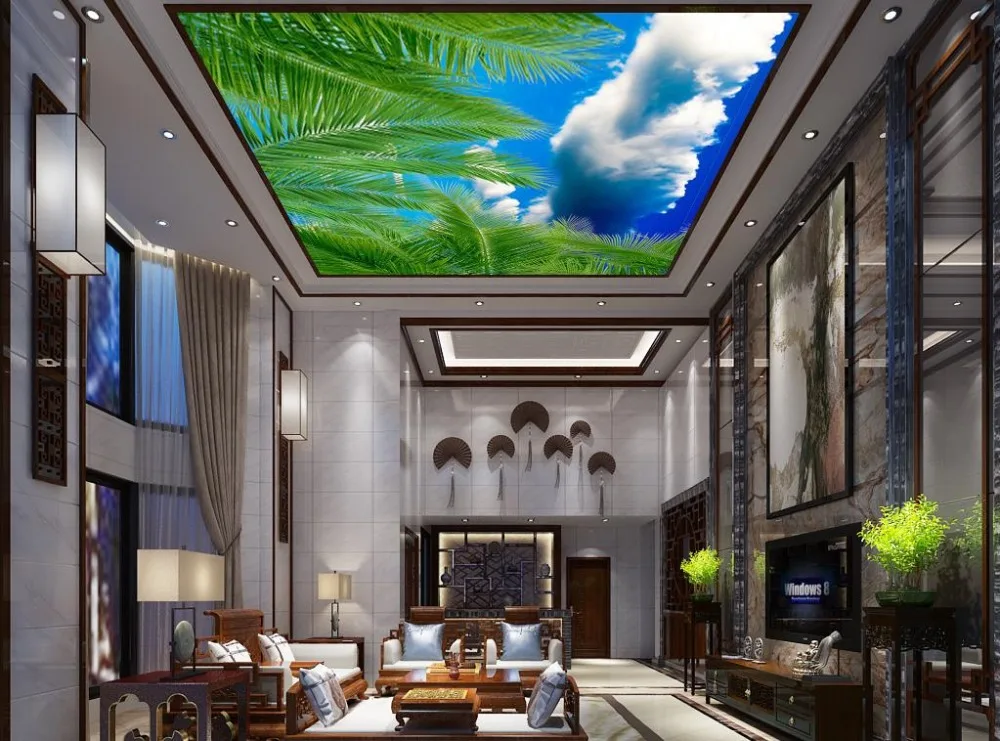 3d стереоскопические потолочные обои на заказ для стен гостиной спальни домашний