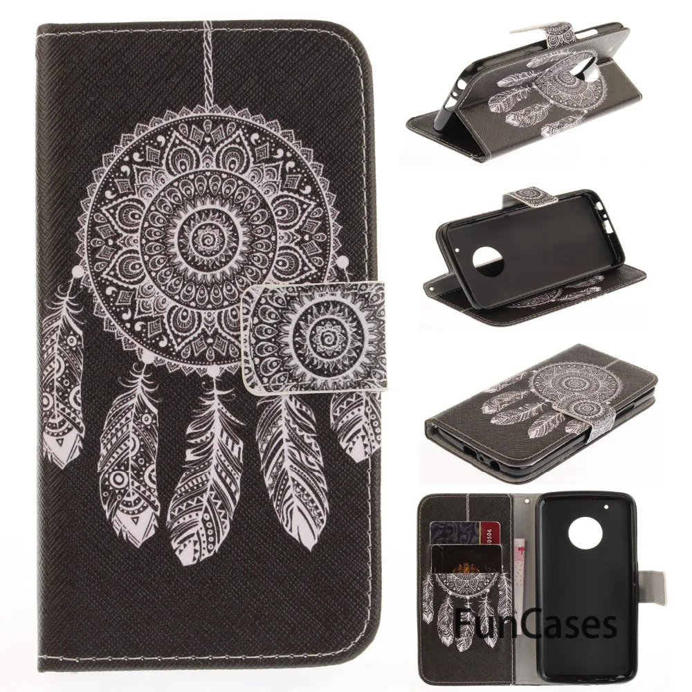 Flip Case For fundas Lenovo Moto G5 Plus Motorola Cover XT1670 XT1675 5.5 inch + Card Holders hoesje | Мобильные телефоны и