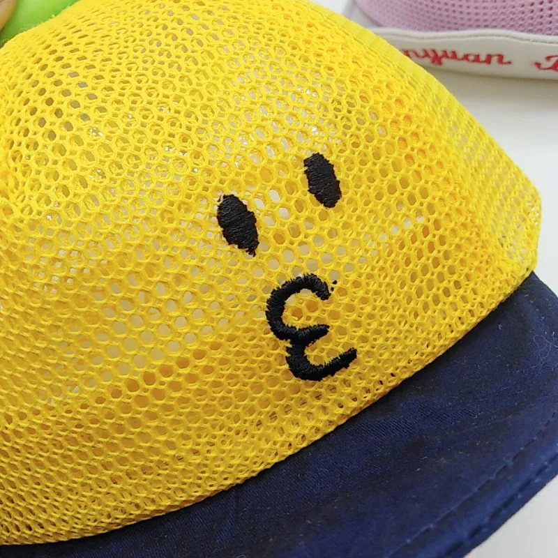 Baby cap spring and summer children's breathable mesh boy girls cute expression for 8-24M | Детская одежда и обувь