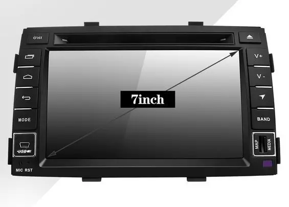 7 &quot2 DIN Dvd-плеер Автомобиля для Kia Sorento 2009 2010 2011 2012 MTK3360 Стерео Радио gps КАРТА USB SD FM